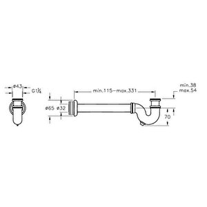 Lavabo Sifonu A45118 - P Tipi
