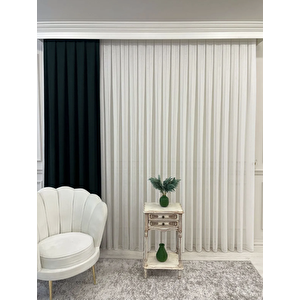 Keten Tül Perde 1/3 Sık Pile 350x260 cm
