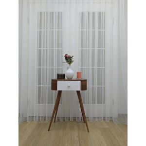 Petek Zemin 1/3 Sık Pile Tül Perde 250x260 cm