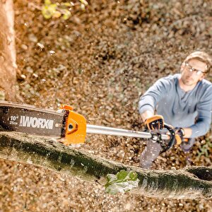 Worx Wa0222 Wg186e.1 Ile Uyumlu 25cm Teleskobik Uzatmalı Zincirli Dal Budama Başlığı