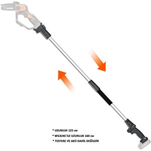 Worx Wa4301 Wg324e İçin 125cm Alüminyum Uzatma Aparatı