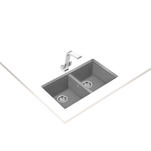 Square 760 Tg Tezgah Alti Stone Grey Grani̇t Evye
