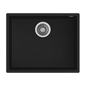 Square 50x40 Tezgah Alti Grani̇t Evye Si̇yah