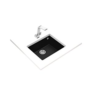 Square 50.40 Tg Black Granit Eviye 115230020