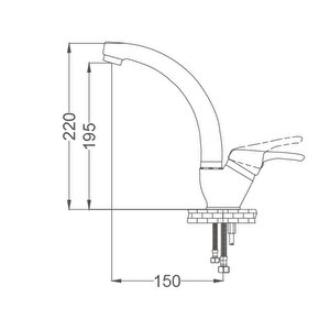 Gms Seren Mix Kuğu Lavabo Bataryası Srn101