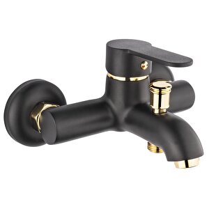 Gms Zirve Siyah Altın Banyo, Eviye, Lavabo Batarya Seti