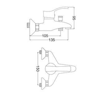 Gms Akdeniz Beyaz Krom Lavabo, Banyo, Eviye Batarya Set