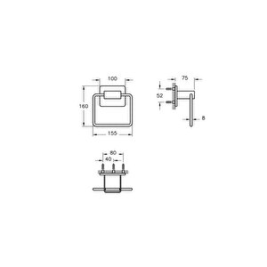 Vitra Somnia A44491 Halka Havluluk,krom