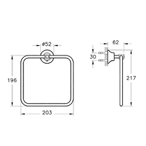 Artema  Juno Classic A4442023 Halka Havluluk, Altın