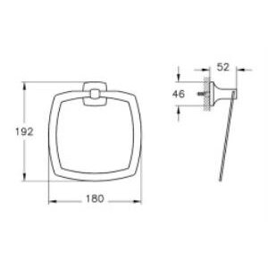 Vitra Base 400 Halka Havluluk A4412036 Mat Siyah