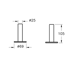 Vitra Origin Diş Fırçalığı A4489626 Tekli - Yerden - Bakır