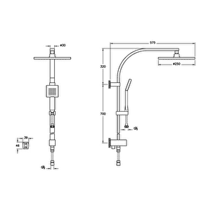 Artema System Rain  Ls30 A45611 Duş Kolonu