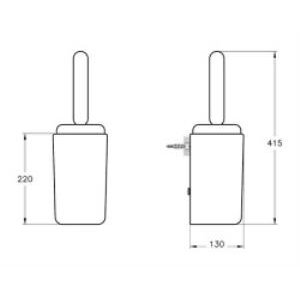 Vitra Liquid Tuvalet Fırçalığı A44566 Krom