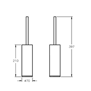 Vitra Origin Tuvalet Fırçalığı A4489326 Yerden - Bakır