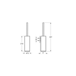 Vitra Origin A44894 Tuvalet Fırçalığı, Krom, Duvardan