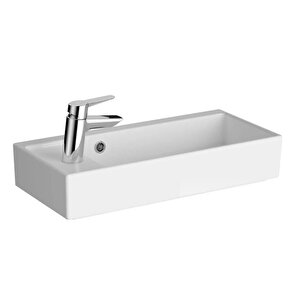 Vitra Archiplan 7408b003-0028 Sol Armatür Delikli Çanak Lavabo, 60x28, Beyaz