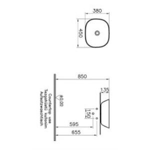Vitra Plural Çanak Lavabo 7810b420-0016 Oval - Kompakt - 45x38 Cm - Armatür Deliksiz - Su Taşma Deliksiz - Clean - Mat Bej