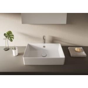 Vitra Nuo Çanak Lavabo 7434b003-0012 Dikdörtgen - 60x38 Cm - Armatür Deliksiz - Su Taşma Delikli - Beyaz