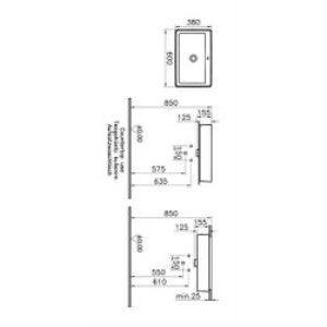 Vitra Nuo Çanak Lavabo 7434b003-0012 Dikdörtgen - 60x38 Cm - Armatür Deliksiz - Su Taşma Delikli - Beyaz