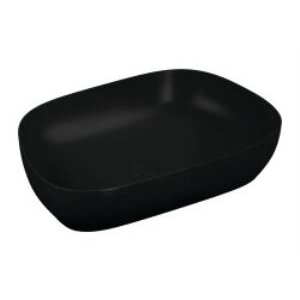 Vitra Outline Çanak Lavabo 5993b483-0016 Tv Shape - 60x41 Cm - Armatür Deliksiz - Su Taşma Deliksiz - Clean - Mat Siyah