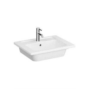 Vitra Integra Etajerli Lavabo 7055b003-0001 Dikdörtgen - 60x47 Cm - Tek Armatür Delikli - Su Taşma Delikli - Beyaz