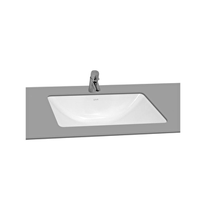 Vitra S20 Tezgahaltı Lavabo 5339b003-0012 Dikdörtgen - 55x42 Cm - Armatür Deliksiz - Su Taşma Delikli - Beyaz