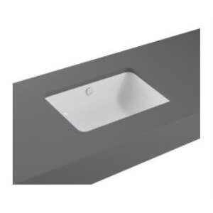 Vitra S20 Tezgahaltı Lavabo 7475b003-0618 Dikdörtgen - 55x37 Cm - Armatür Deliksiz - Su Taşma Delikli - Beyaz