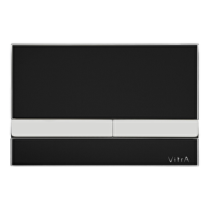Vitra Select 740-1101 Çift Kademeli  Kumanda Paneli, Siyah Cam Krom