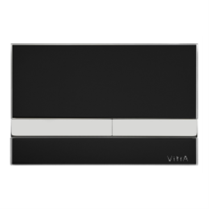 Vitra Select 740-1101 Çift Kademeli Kumanda Paneli - Siyah Cam Krom