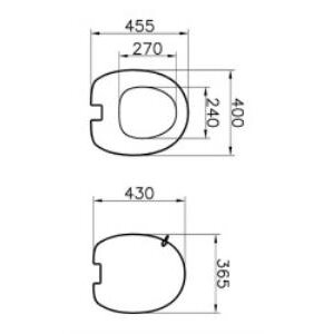 Vitra İstanbul Klozet Kapağı 166-070-009 Duroplast - Üstten Sıkmalı - Yavaş Kapanır - Metal Menteşeli - Aydınlatmalı - Siyah