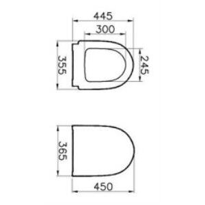 Vitra Sento Klozet Kapağı 86-003-001 Duroplast - Üstten Sıkmalı - Metal Menteşeli - Beyaz