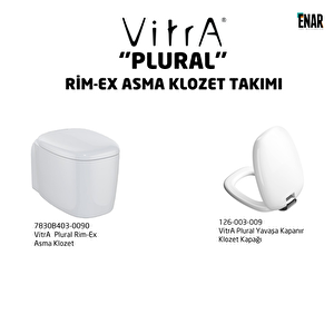 Vitra Plural Rim-ex Asma Klozet Ve Soft Kapak Takımı, Beyaz