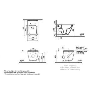 Vitra Integra Square Rim-ex Asma Klozet  Ve Soft Kapak Takımı, Beyaz