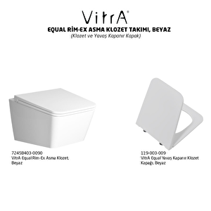 Vitra Equal Rim-ex Asma Klozet Ve Soft Kapak Takımı, Beyaz