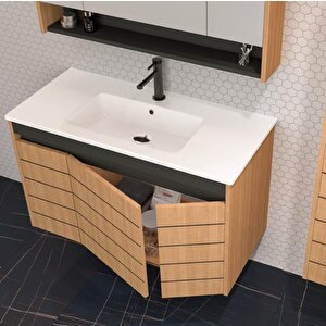 Ricato 100 Cm Morgana Kiraz Banyo Dolabı Takımı, Boy Dolabı
