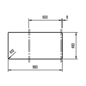 Teka Stone 60 L-tg  Beyaz Grani̇t Evye - 100x51 Ölçü