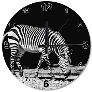 Zebra Ahşap Duvar Saati