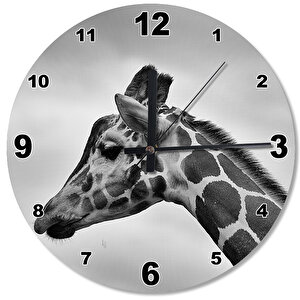 Düşünen Zürafa Ahşap Duvar Saati