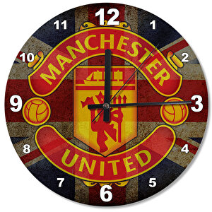 Manchester United Fc Ahşap Duvar Saati