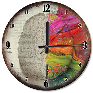 Renkli Beyin Şekilli Duvar Saati