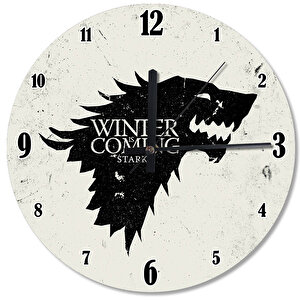 Stark Winter İs Comming Desenli Duvar Saati