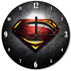 Süpermen Logo Sessiz Duvar Saati