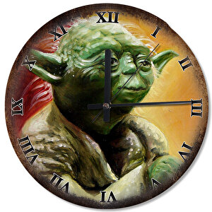 Star Wars Usta Yoda Portrait Desenli Duvar Saati