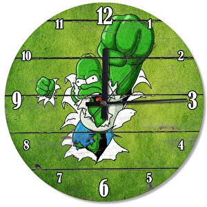 Hulk Homer Simpson Baskılı Duvar Saati