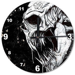 Korkunç Kurukafa Analog Duvar Saati