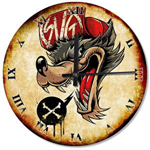Coyote Çakal Analog Duvar Saati