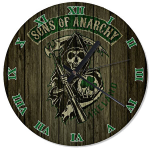 Sons Of Anarchy Anarşinin Oğulları Desenli Duvar Saati