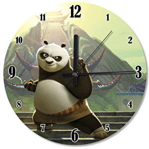 Kung Fu Panda Şekilli Duvar Saati