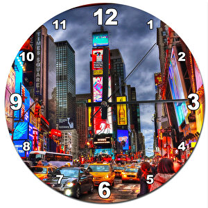New York Şehri Akarlı Duvar Saati