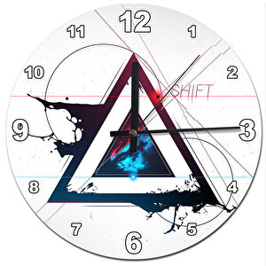 Üçgen Kordinatları Shift Analog Duvar Saati
